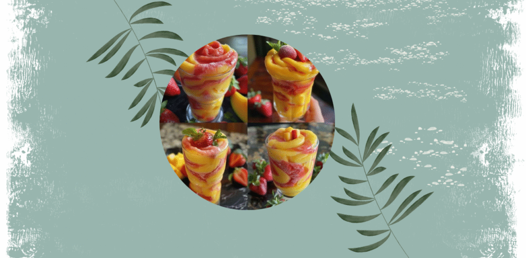 Mango Strawberry Swirled Slushies Recipe