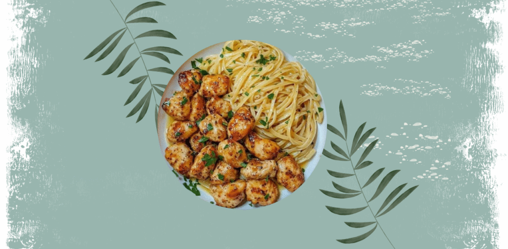 Garlic Butter Chicken with Lemon Parmesan Pasta Recipe