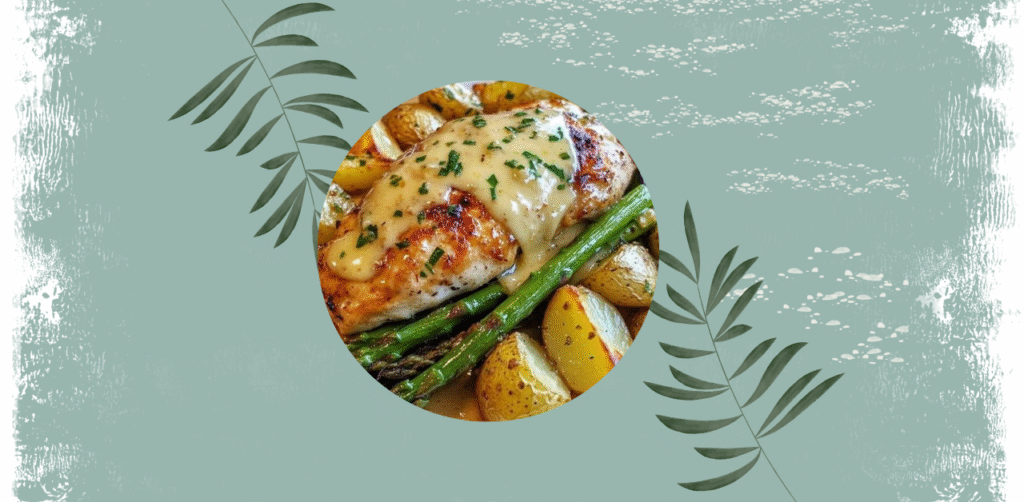 Honey Mustard Chicken with Roasted Asparagus and Cheese Recipe
