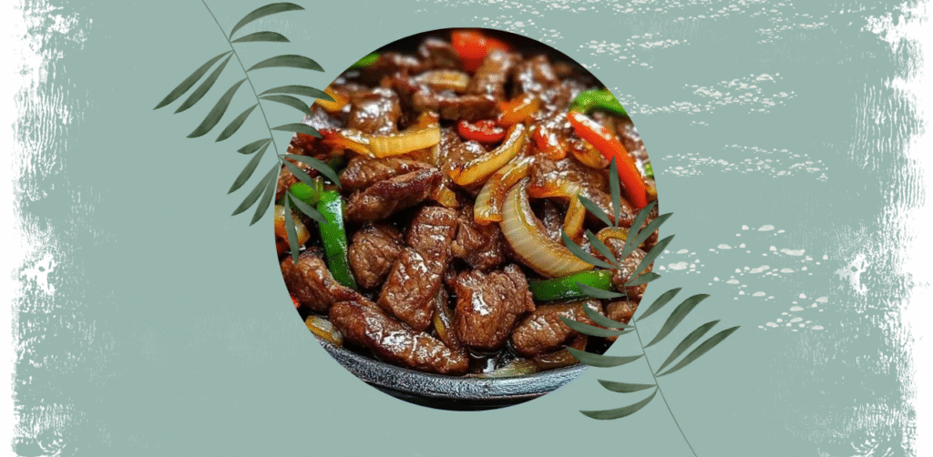 Sizzling Chinese Pepper Steak with Onions Recipe