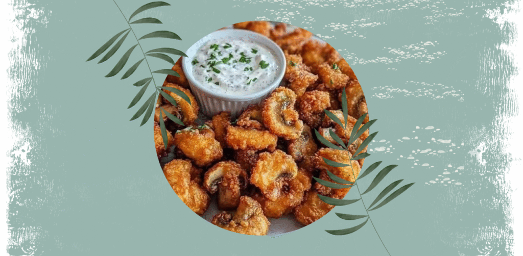 Crispy Fried Mushrooms with Cool Ranch Dip Recipe