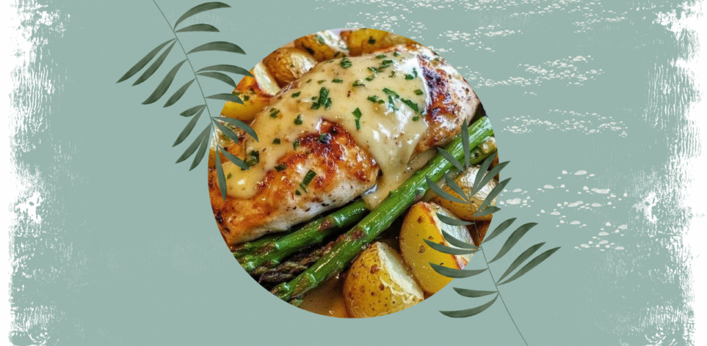 Honey Mustard Chicken with Roasted Asparagus and Cheese Recipe