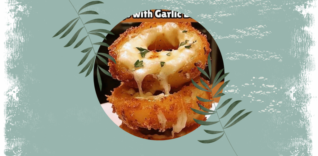 Mozzarella-Stuffed Onion Rings with Garlic Butter Recipe