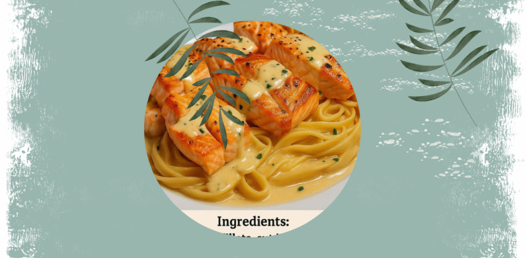 Creamy Garlic Butter Salmon Pasta Recipe