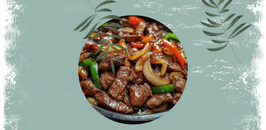 Sizzling Chinese Pepper Steak with Onions Recipe