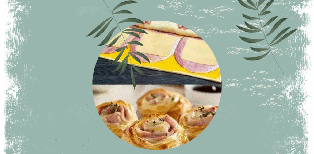 Ham and Cheese Puff Pastry Pinwheels Recipe
