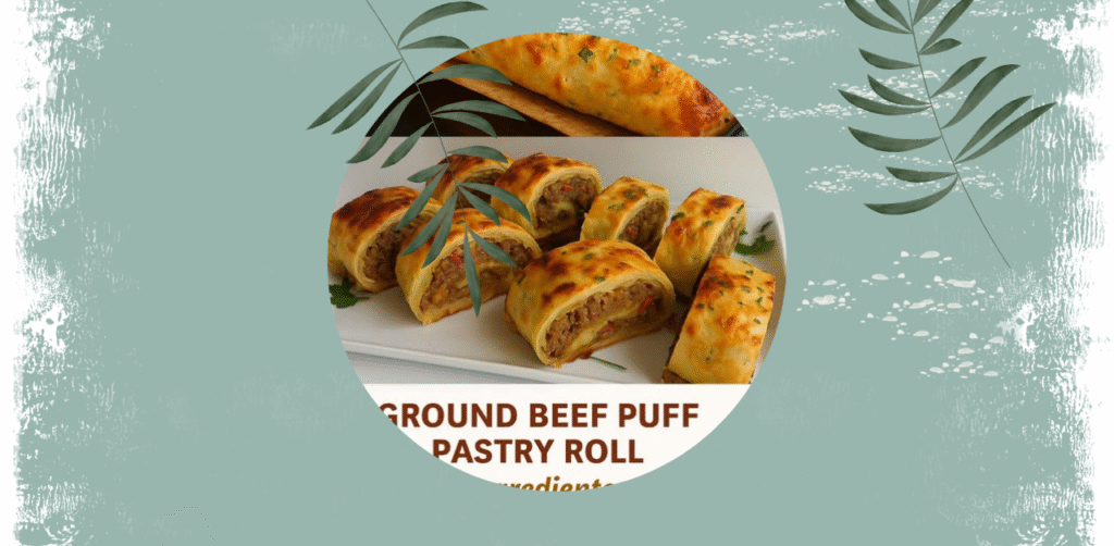 Savory Ground Beef & Cheese Puff Pastry Roll Recipe