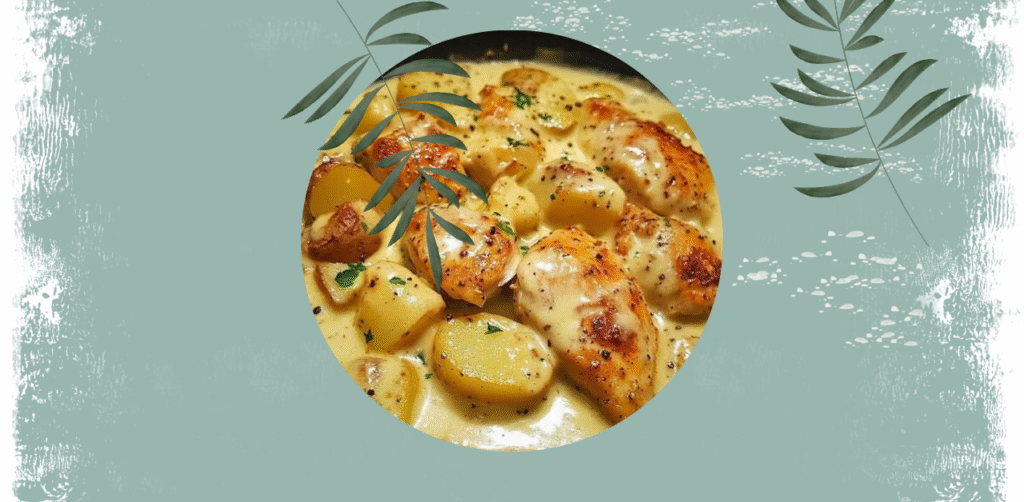 Chicken with Potatoes in Cheese Sauce Recipe