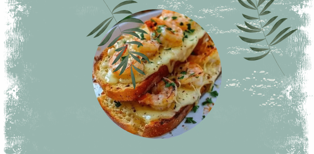 Cheesy Garlic Bread Shrimp Grilled Cheese Recipe