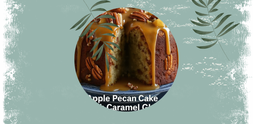 Apple Pecan Cake with Caramel Glaze Recipe