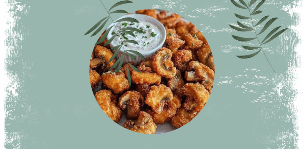 Crispy Fried Mushrooms with Cool Ranch Dip Recipe