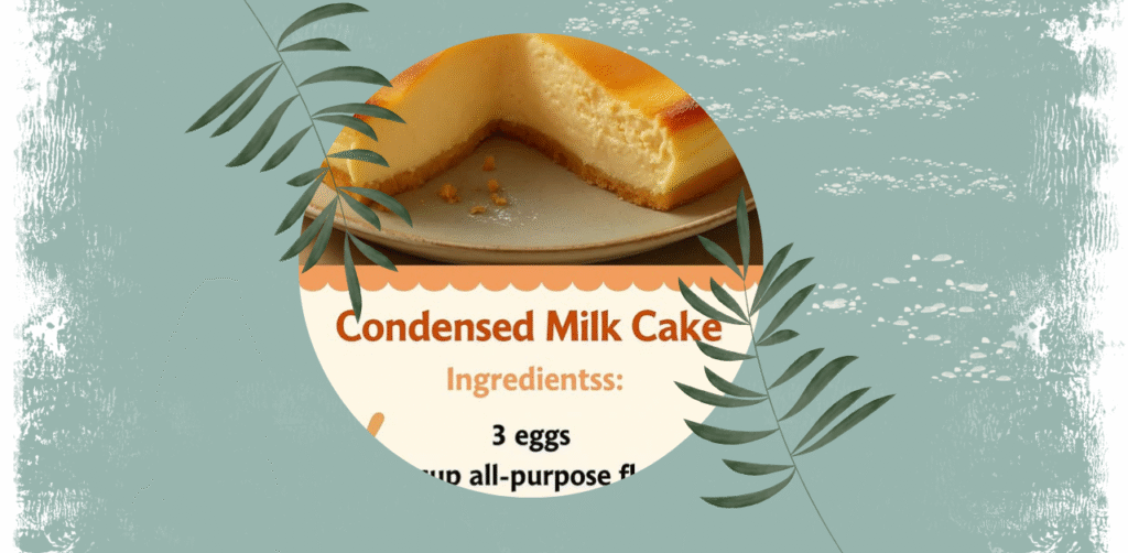 Condensed Milk Cake Recipe
