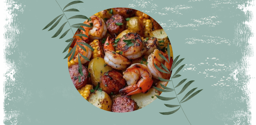 Shrimp, Corn, Potatoes, and Smoked Sausage Foil Pack Recipe