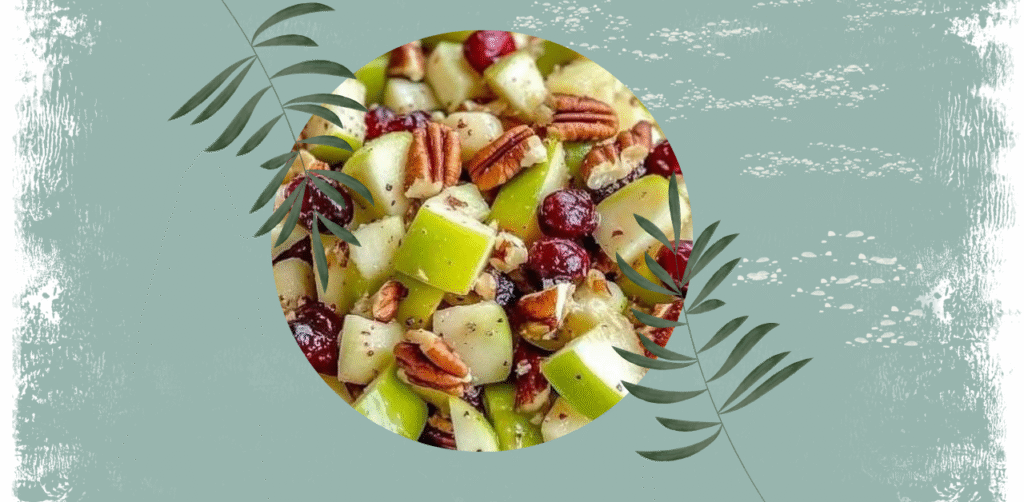 Apple Salad with Honeycrisp Apples, Celery, Grapes, Pecans, and Dried Cranberries Recipe