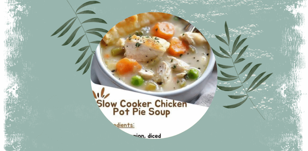 Slow Cooker Chicken Pot Pie Soup Recipe