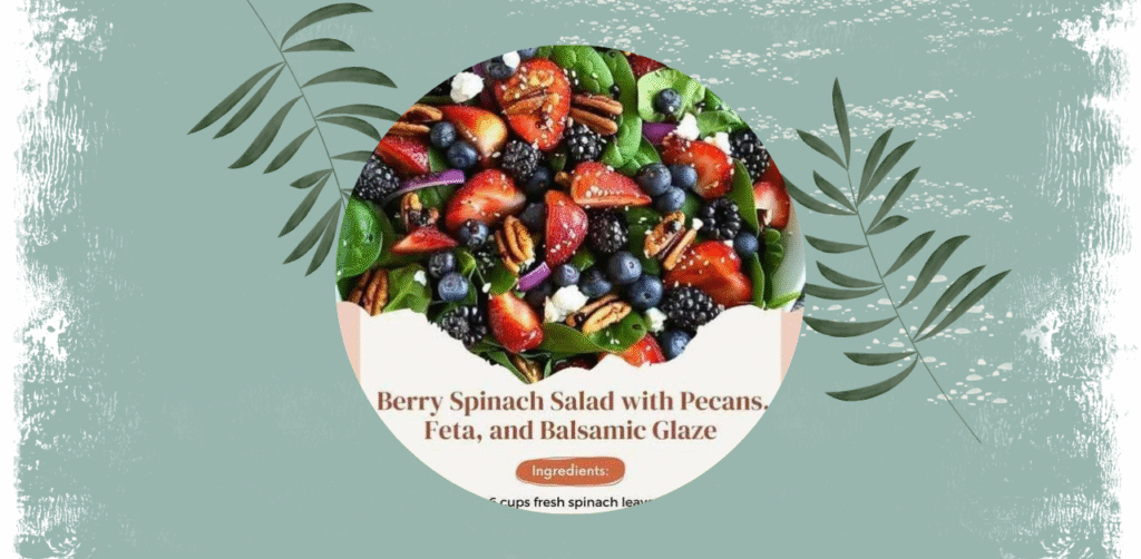 Berry Spinach Salad with Pecans, Feta, and Balsamic Glaze Recipe