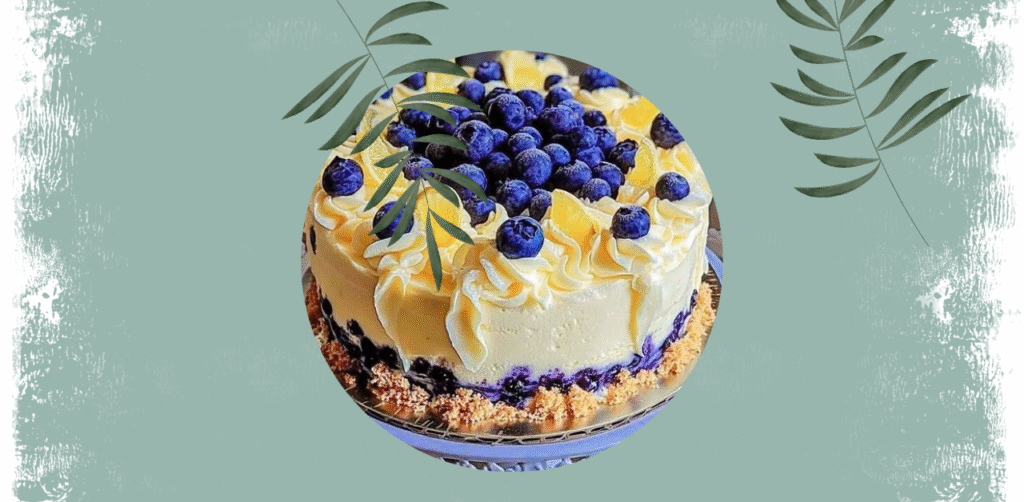 Lemon Blueberry Cheesecake Cake with Creamy Layers Recipe