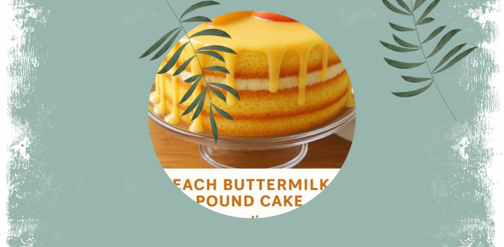 Peach Buttermilk Pound Cake Recipe