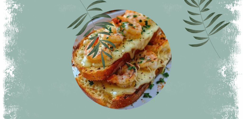Cheesy Garlic Bread Shrimp Grilled Cheese Recipe