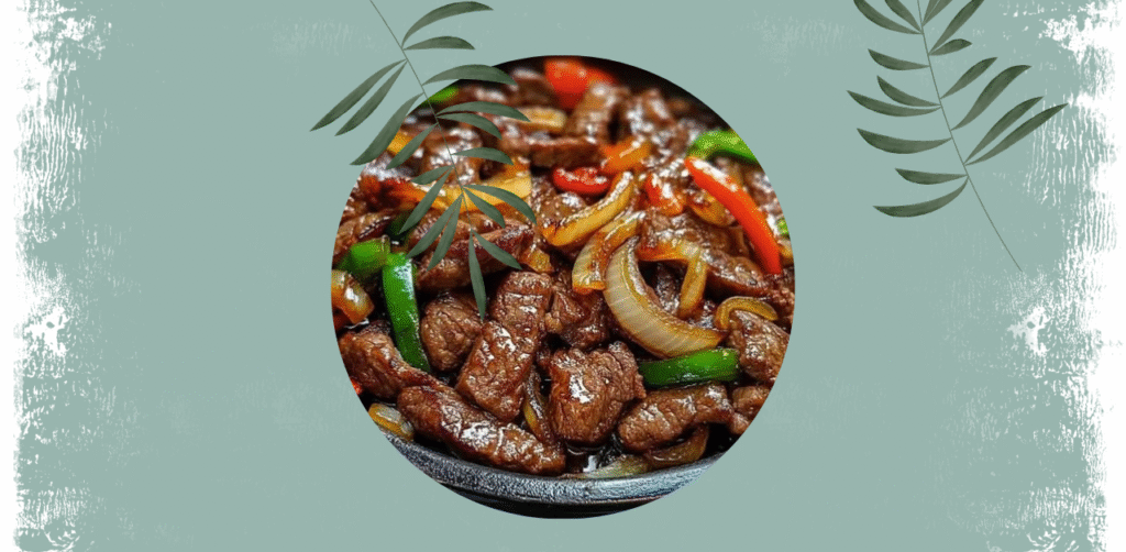 Sizzling Chinese Pepper Steak with Onions Recipe
