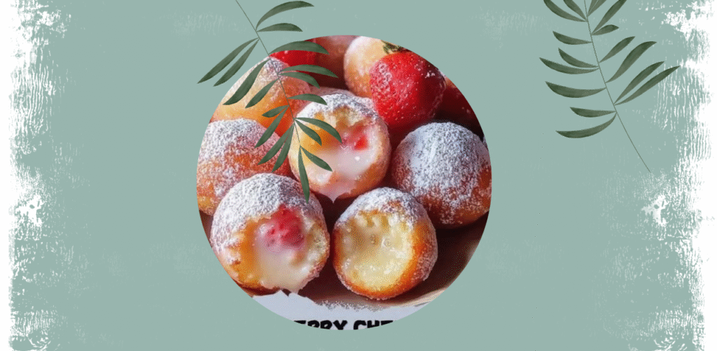 Strawberry Cheesecake Stuffed Donut Holes Recipe