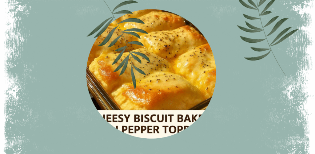 Cheesy Biscuit Bake with Pepper Topping Recipe