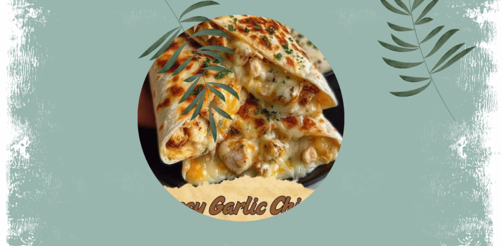 Cheesy Garlic Chicken Wraps Recipe