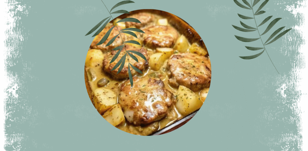 Smothered Pork Chops with Potatoes in Onion Gravy Recipe