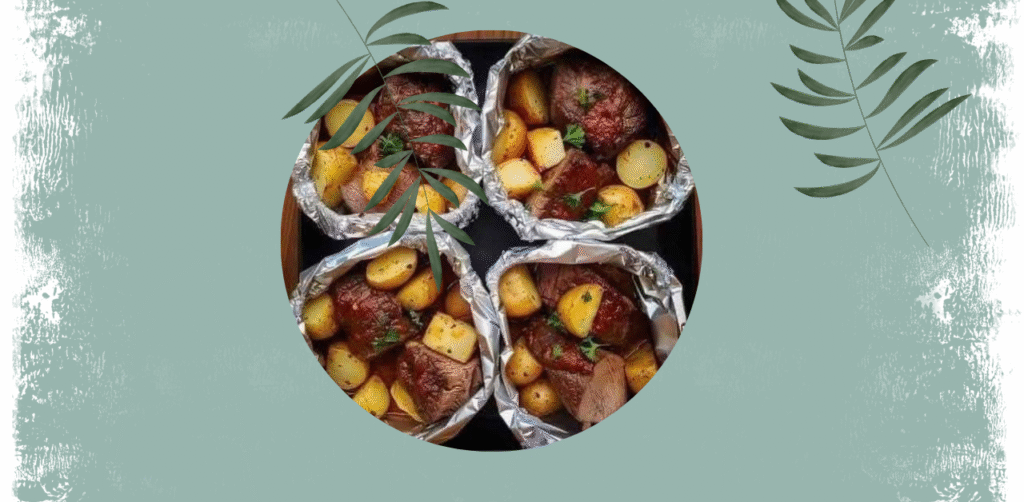 Garlic Butter Steak and Potato Foil Packets Recipe