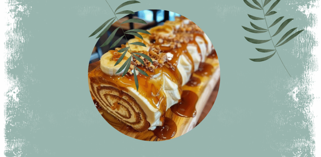 Banana Caramel Roll Cake Recipe