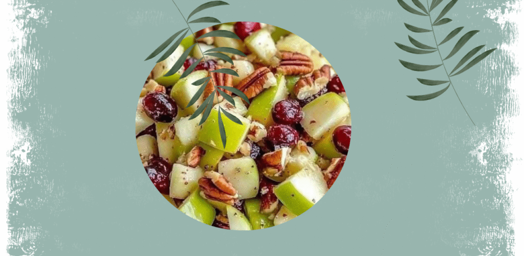 Apple Salad with Honeycrisp Apples, Celery, Grapes, Pecans, and Dried Cranberries