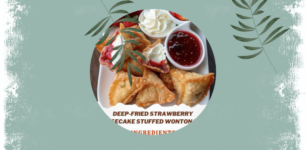Deep-Fried Strawberry Cheesecake Stuffed Wonton Bites Recipe