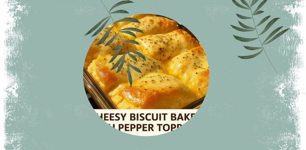 Cheesy Biscuit Bake with Pepper Topping Recipe