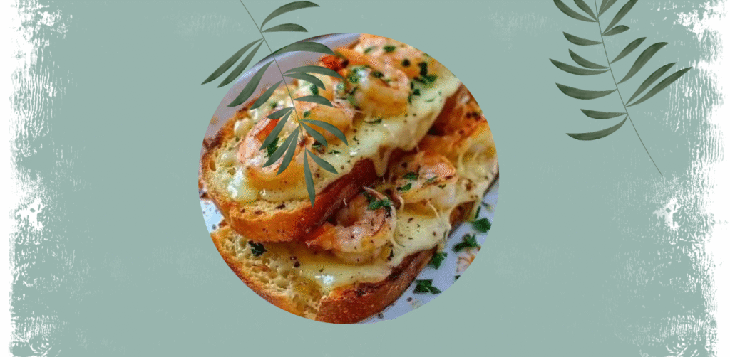 Cheesy Garlic Bread Shrimp Grilled Cheese Recipe