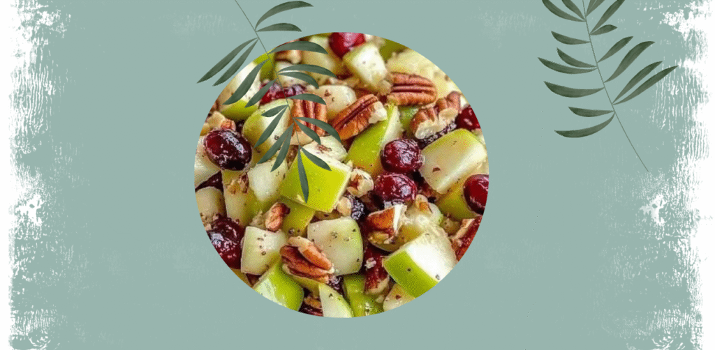 Apple Salad with Honeycrisp Apples, Celery, Grapes, Pecans, and Dried Cranberries