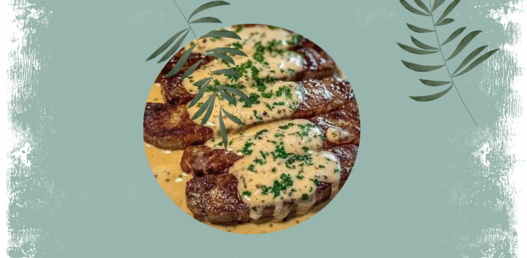 Juicy Steak with Creamy Garlic Sauce Recipe