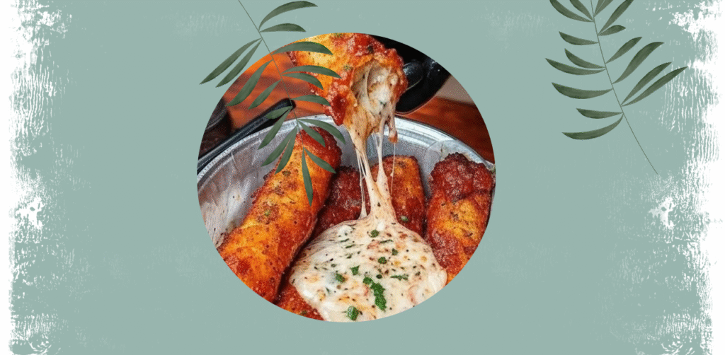Crispy Mozzarella Sticks with Marinara Sauce & Creamy Dip