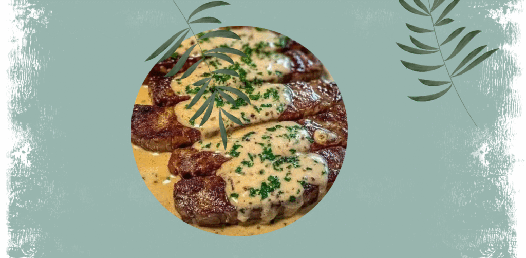 Juicy Steak with Creamy Garlic Sauce Recipe