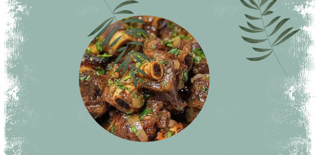 Slow Braised Oxtail in Red Wine & Herb Gravy Recipe