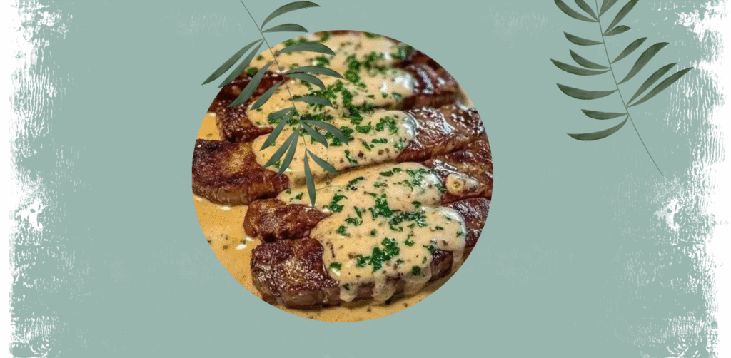 Juicy Steak with Creamy Garlic Sauce Recipe