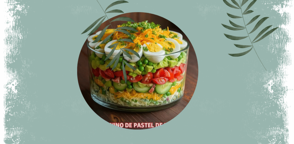 Layered Veggie Salad with Eggs & Avocado Recipe