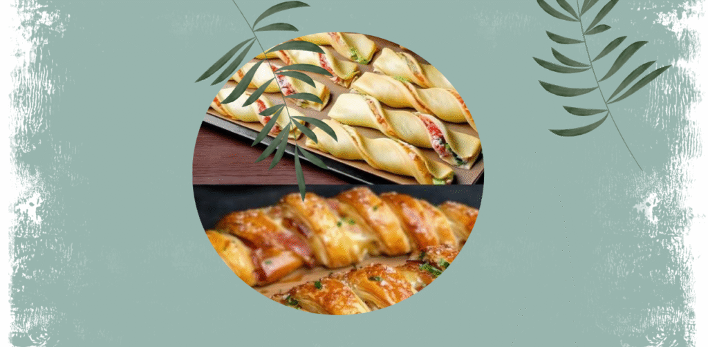 Cheesy Herb Puff Pastry Triangles Recipe