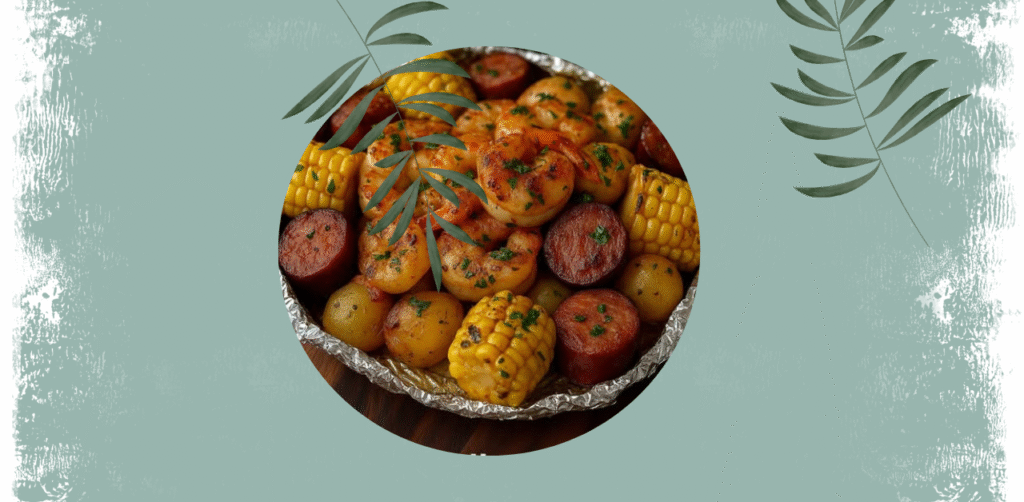 Shrimp, Corn, Potatoes, and Smoked Sausage Foil Pack Recipe