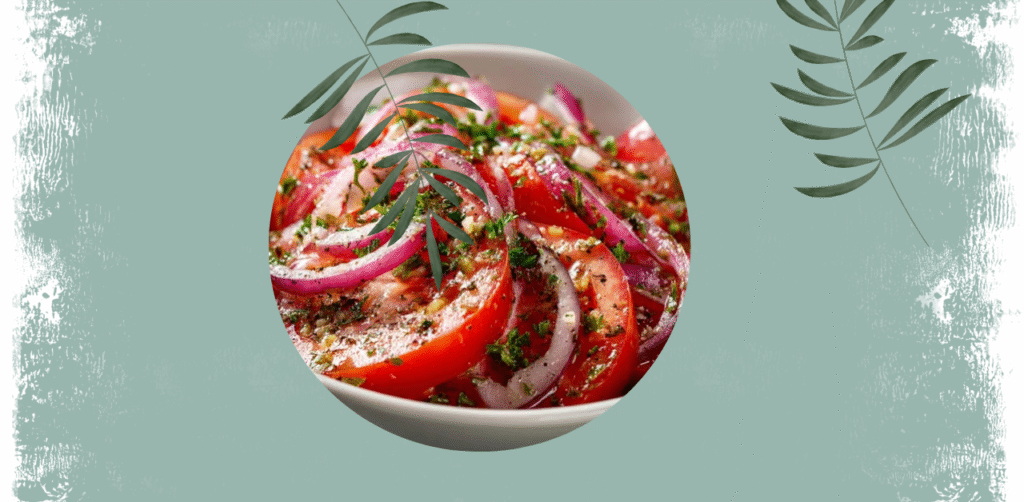 Fresh Tomato and Red Onion Salad with Herb Vinaigrette