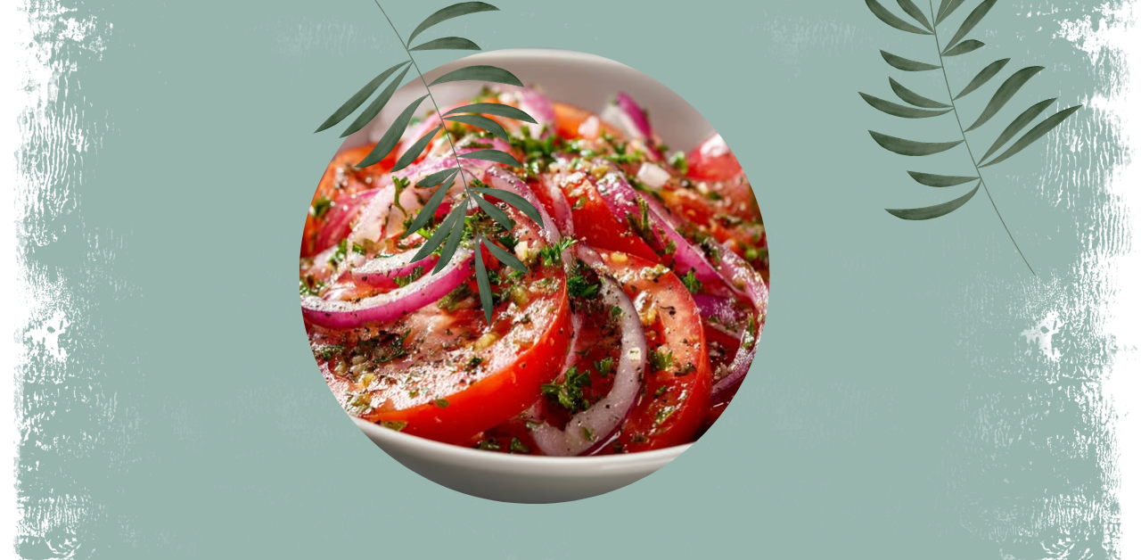 Fresh Tomato and Red Onion Salad with Herb Vinaigrette