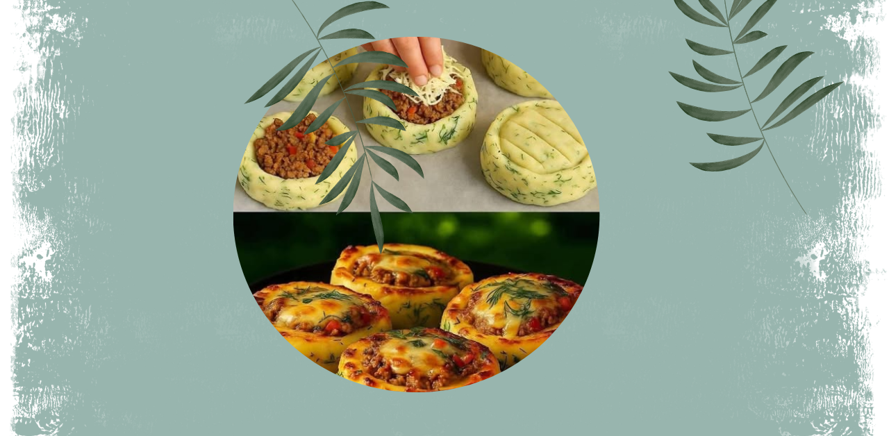 Stuffed Mashed Potato Nests with Savory Beef and Mozzarella