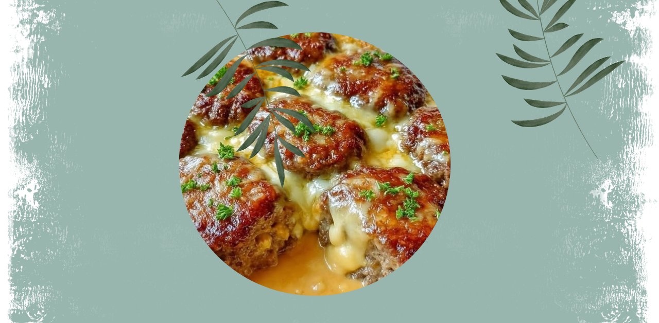 Cheesy Baked Meat Patties in Creamy Sauce