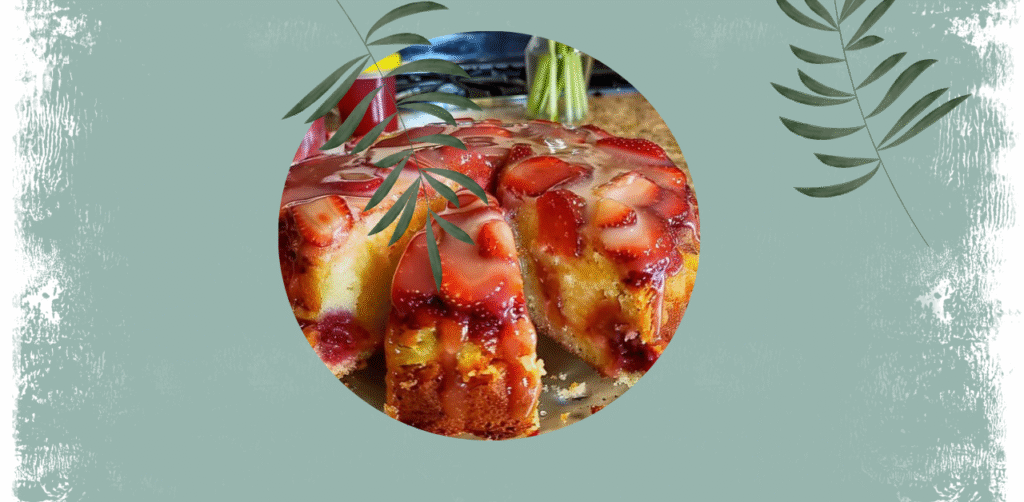Strawberry Pineapple Pound Cake with Sweet Glaze