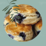 Blueberry Buttermilk Biscuits with Lemon Glaze