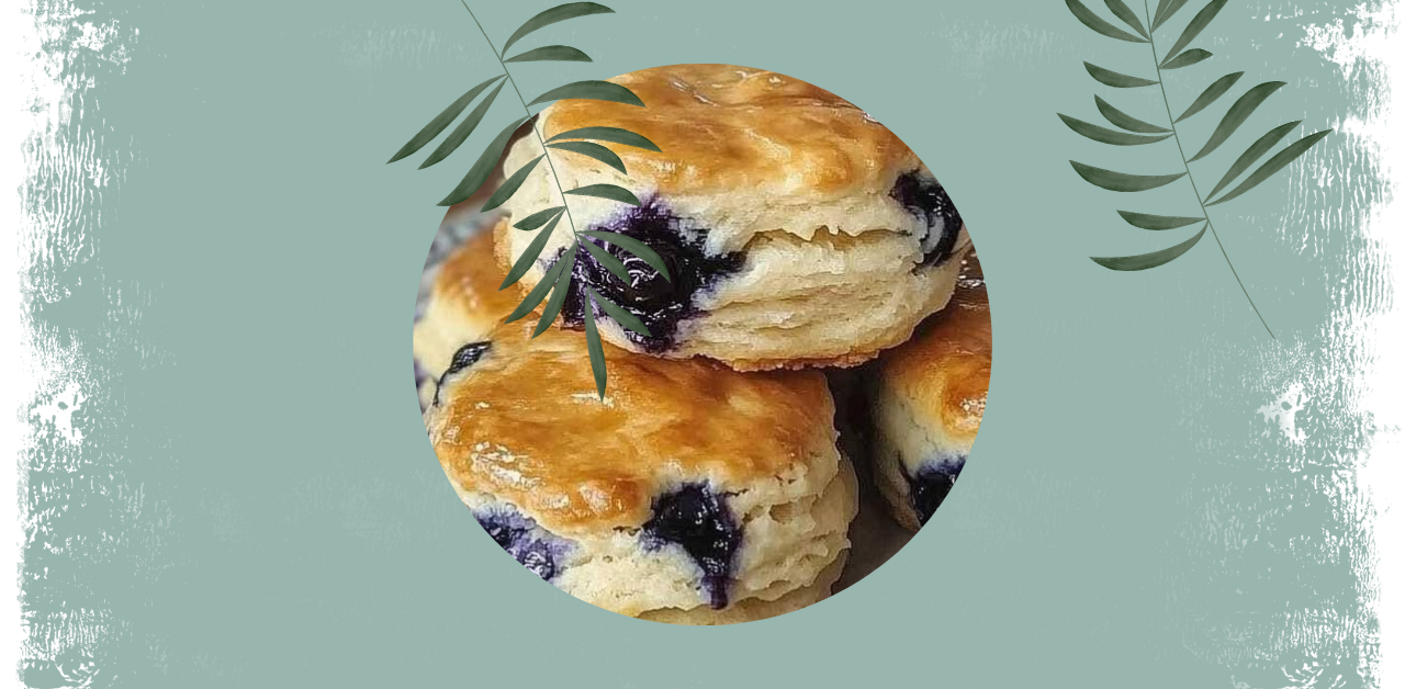 Blueberry Buttermilk Biscuits with Lemon Glaze